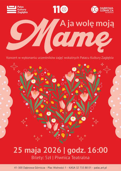 Plakat wydarzenia: A ja wolę moją mamę – koncert z okazji Dnia Matki 