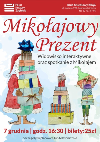 Plakat wydarzenia: Mikołajki w Klubie Osiedlowym Krąg 